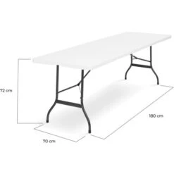 Juego De 2 Mesas Plegables Portátiles De 180 CM Para Camping O Recepción -Mano Mano Ventas 68491355 4