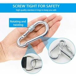 GDRHVFD Correa Para Hamaca Juego De Columpios De Suspensión 150 Para Trabajo Pesado De 1 Pieza Con Anillo En D Carga Máxima 1000 Kg Ideal Para Hamacas, Columpios Para Niños Adultos -Mano Mano Ventas 69358419 5