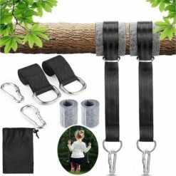 GDRHVFD Correa Para Hamaca, Accesorio Para Hamaca Con Columpio De árbol Correa Para Columpio Colgante Resistente Con Anillo En D Y Correa Para Hamaca De Hasta 550 Kg Para Acampar, Hamaca Y Columpio D