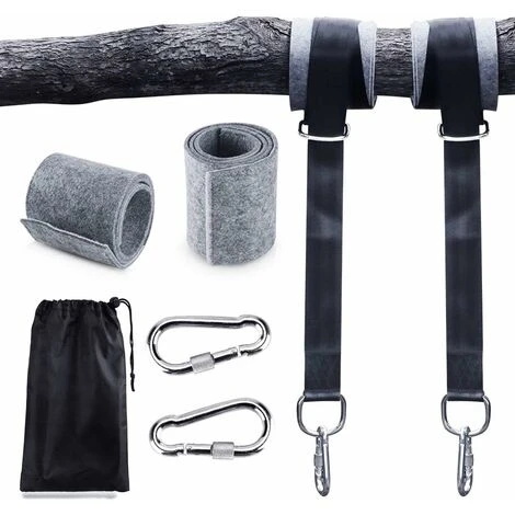 GDRHVFD Correas Para Hamacas, 2 Juegos De 2X150 Correas Colgantes Resistentes Con Anillas En D Y Almohadillas Más Gruesas, Dos Mosquetones, Carga Máxima De 500 Kg Para Hamacas Y Columpios De Jardín 1 GDRHVFD Correas Para Hamacas, 2 Juegos De 2X150 Correas Colgantes Resistentes Con Anillas En D Y Almohadillas Más Gruesas, Dos Mosquetones, Carga Máxima De 500 Kg Para Hamacas Y Columpios De Jardín