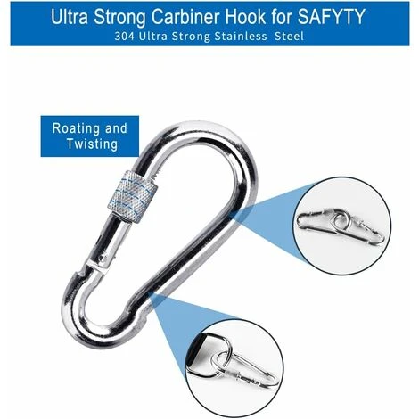 GDRHVFD Correas Para Hamacas, 2 Juegos De 2X150 Correas Colgantes Resistentes Con Anillas En D Y Almohadillas Más Gruesas, Dos Mosquetones, Carga Máxima De 500 Kg Para Hamacas Y Columpios De Jardín 2 GDRHVFD Correas Para Hamacas, 2 Juegos De 2X150 Correas Colgantes Resistentes Con Anillas En D Y Almohadillas Más Gruesas, Dos Mosquetones, Carga Máxima De 500 Kg Para Hamacas Y Columpios De Jardín - Imagen 2