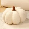 Cojín De Felpa De Calabaza, Cojín De Calabaza De Felpa Esponjosa Ultra Suave De 20 Cm, Cojín De Otoño De Halloween, Cojín De Calabaza De Decoración De Sofá (blanco)