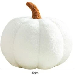 Cojín De Felpa De Calabaza, Cojín De Calabaza De Felpa Esponjosa Ultra Suave De 20 Cm, Cojín De Otoño De Halloween, Cojín De Calabaza De Decoración De Sofá (blanco) -Mano Mano Ventas 71077413 4