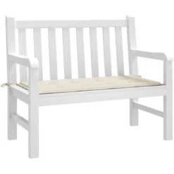 Cojín De Banco De Jardín Tela Oxford Crema 100x50x3 Cm VidaXL -Mano Mano Ventas 7112562 4