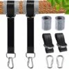 Correas De Hamaca 150 Cm X 2, Accesorio Para Hamaca Con 2 Ganchos De Mosquetón De Bloqueo De Seguridad Y Anillos En D, Para Sujetar Columpio, Hamaca, Asiento Para Acampar O Colgar, Con 550 Kg