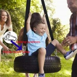 Correas De Hamaca 150 Cm X 2, Accesorio Para Hamaca Con 2 Ganchos De Mosquetón De Bloqueo De Seguridad Y Anillos En D, Para Sujetar Columpio, Hamaca, Asiento Para Acampar O Colgar, Con 550 Kg -Mano Mano Ventas 71203881 4