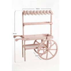 Carritos Candy Bar - Carrito Candy Bar Madera Strawberry Envejecido - Rosa Envejecido -Mano Mano Ventas 71587918 3