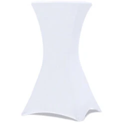 Juego De 2 Mesas Altas Plegables De 105 CM Y 2 Fundas Blancas -Mano Mano Ventas 71614955 4