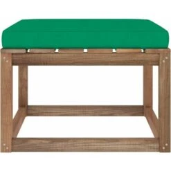 Reposapiés De Jardín Con Cojín Verde -Mano Mano Ventas 72400552 3