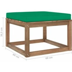 Reposapiés De Jardín Con Cojín Verde -Mano Mano Ventas 72400552 5