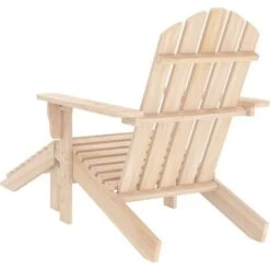 Silla De Jardín Adirondack Con Otomana Madera Maciza De Abeto -Mano Mano Ventas 72428011 4