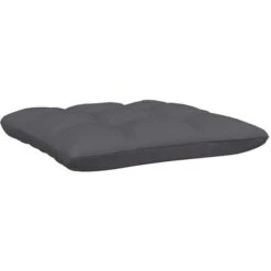 Reposapiés De Jardín Madera Maciza Pino Gris Cojín Antracita -Mano Mano Ventas 72441171 4