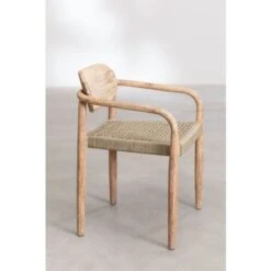 Pack De 4 Sillas De Jardín Con Reposabrazos En Madera Naele SKLUM Marrón Trigo -Mano Mano Ventas 72517592 5