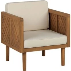 Juego Sillones Y Mesa De Centro Interior Y Exterior Con Cojines Blancos Baratti -Mano Mano Ventas 72872784 4