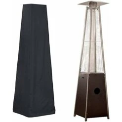 RHAFAYRE Cubierta Para Calentador De Patio - Cubierta Para Calentador Estilo Pirámide, Negra