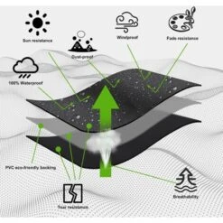 RHAFAYRE Cubierta Para Calentador Eléctrico De Patio - Impermeable - Tela Oxford 420D - Totalmente Resistente A La Intemperie - Con Cremallera Y Cordón Ajustable - A Prueba De Viento -Mano Mano Ventas 73155958 4