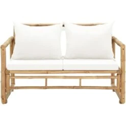 Sofá De Jardín 2 Plazas Con Cojines Bambú VidaXL -Mano Mano Ventas 7327605 3