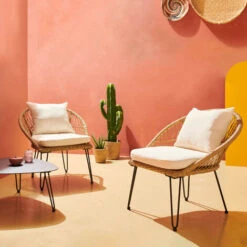 Mesa De Centro De Jardín Triangular 76 X 74 X 37 Cm Negra Atoll -Mano Mano Ventas 73399652 5