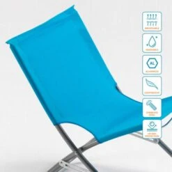 Silla De Playa Piscina Acero Jardin Plegable Camping Rodeo Color: Azul Marino -Mano Mano Ventas 7420178 3
