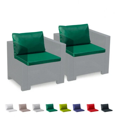 Cojines De Repuesto Salón Ratán Impermeables Bica Grand Soleil Conjuntos 2 Plazas Color: Verde 1 Cojines De Repuesto Salón Ratán Impermeables Bica Grand Soleil Conjuntos 2 Plazas Color: Verde