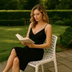 Silla Gruvyer Para Cocina Y Bar De Polipropileno Apilable Grand Soleil Color: Blanco -Mano Mano Ventas 7420688 3