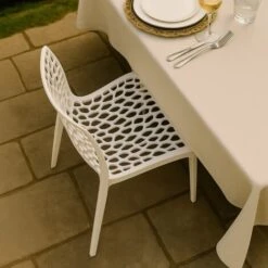 Silla Gruvyer Para Cocina Y Bar De Polipropileno Apilable Grand Soleil Color: Blanco -Mano Mano Ventas 7420688 4