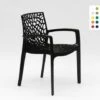 Silla De Comedor Polipropileno Para Cocina Y Bar Grand Soleil Gruvyer Arm Color: Negro