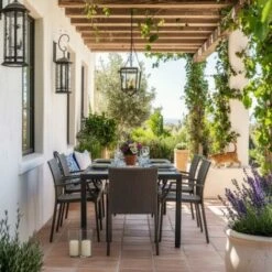 Silla De Comedor Con Reposabrazos En Poliratán Arm Grand Soleil Color: Marrón -Mano Mano Ventas 7420878 2