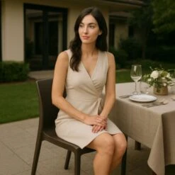 Silla De Cocina Apilable De Poliptropileno Rome Grand Soleil Color: Marrón -Mano Mano Ventas 7420892 2