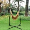 [casa.pro]® Hamaca XXL Con Soporte (100 X 100 Cm) (crema) Silla Colgante Sillón Colgante
