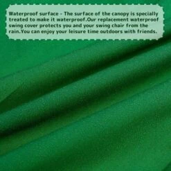 210D Columpio De Jardín A Prueba De Agua Toldo De Repuesto Toldo Columpio Toldo De Repuesto Sombrilla Jardín Mecedora Anti-UV (Verde, 16411415cm)-tres Plazas -Mano Mano Ventas 74853420 3
