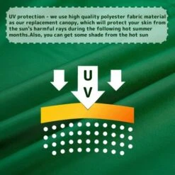 210D Columpio De Jardín A Prueba De Agua Toldo De Repuesto Toldo Columpio Toldo De Repuesto Sombrilla Jardín Mecedora Anti-UV (Verde, 16411415cm)-tres Plazas -Mano Mano Ventas 74853420 5