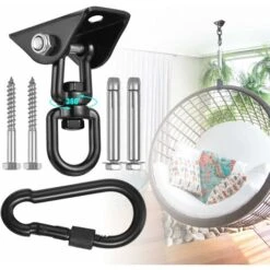 Kit Para Colgar Hamacas, Capacidad De 500 Kg, Resistente, Giratorio En 360°, Adecuado Para Colgar Hamacas, Yoga Aéreo, Sacos De Arena Para Boxeo, Columpio, Etc.