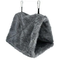 Perroquet Nid D'Oiseau Animal Nid D'hiver Hiver Chaud Hamac Cabane Pendaison De Peluche Suspendu Cage Pour Parrot Perruche Calopsitte Amazones Cacatoès Canari Cage Jouet ( Grigio) -Mano Mano Ventas 75332407 4