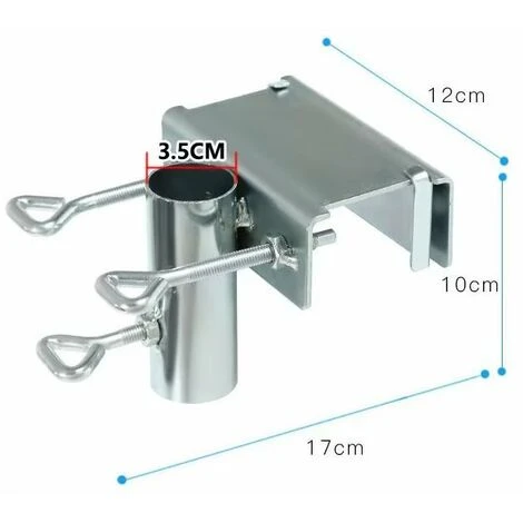 Soporte De Abrazadera Para Sombrilla, BR-Vie Soporte Para Sombrilla De Playa Clip Soporte Para Sombrilla Para Barandilla De Balcón, Soporte Para Sombrilla, No Es Fácil De Oxidar, Para Sombrilla De Bal 2 Soporte De Abrazadera Para Sombrilla, BR-Vie Soporte Para Sombrilla De Playa Clip Soporte Para Sombrilla Para Barandilla De Balcón, Soporte Para Sombrilla, No Es Fácil De Oxidar, Para Sombrilla De Bal - Imagen 2