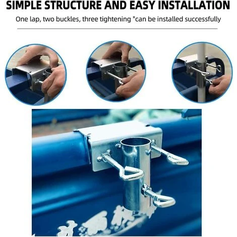 Soporte De Abrazadera Para Sombrilla, BR-Vie Soporte Para Sombrilla De Playa Clip Soporte Para Sombrilla Para Barandilla De Balcón, Soporte Para Sombrilla, No Es Fácil De Oxidar, Para Sombrilla De Bal 5 Soporte De Abrazadera Para Sombrilla, BR-Vie Soporte Para Sombrilla De Playa Clip Soporte Para Sombrilla Para Barandilla De Balcón, Soporte Para Sombrilla, No Es Fácil De Oxidar, Para Sombrilla De Bal - Imagen 5