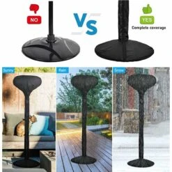 Cubierta De Calentador De Patio 180x52 Cm, BR-Vie 210d Cubierta De Calentador Impermeable Oxford, Cubierta Protectora Para Calentador De Patio De Gas Al Aire Libre A Prueba De Polvo / Viento -Mano Mano Ventas 76785880 3