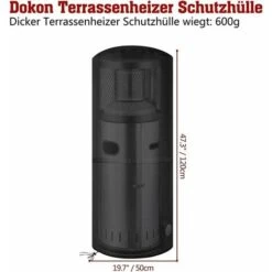 Cubierta Climática Para Calentador De Patio, Impermeable, A Prueba De Viento, Resistente A Los Rayos UV, Resistente, A Prueba De Desgarros, Cubierta De Calentador Radiante, Tela Oxford 600D, Redonda ( -Mano Mano Ventas 77542107 3