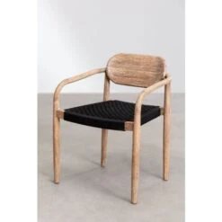 Pack De 4 Sillas De Jardín Con Reposabrazos En Madera Naele SKLUM Negro -Mano Mano Ventas 77692684 3