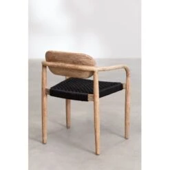 Pack De 4 Sillas De Jardín Con Reposabrazos En Madera Naele SKLUM Negro -Mano Mano Ventas 77692684 5