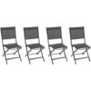 4X Silla De Jardín, Para Exteriores, Plegable Essentia Gris