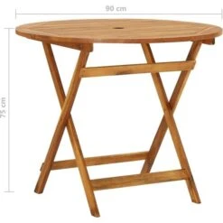 Comedor De Jardín Plegable 5 Piezas De Madera Maciza De Acacia VidaXL -Mano Mano Ventas 7968366 3