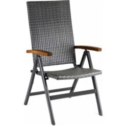 Sillón De Jardín Multiposiciones Chillvert Dominica Ratán Y Aluminio 59x68x107 Cm