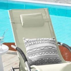 Set De 2 Mecedoras,Jardín Mecedora Con Reposapiés, Hamaca De Jardín, Tumbona Ergonómica, Beige, OGS28-MIx2 SoBuy ES -Mano Mano Ventas 7971137 3