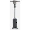 Calefactor De Gas Para Exterior 12,5kW - Finlandia - Parasol Gris Regulable Con Puerta Frontal Y Ruedas