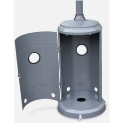 Calefactor De Gas Para Exterior 12,5kW - Finlandia - Parasol Gris Regulable Con Puerta Frontal Y Ruedas -Mano Mano Ventas 79960086 4