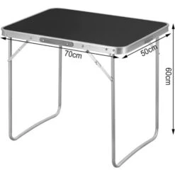 WOLTU Mesa De Camping Mesa Plegable Con Mango Multifuncional Mesa De Jardín Mesa De Trabajo Mesa De Balcón Mesa Playa Aluminio Y MDF Mesa De Picnic 70x50x60 Cm Negro CPT8135sz 8 WOLTU Mesa De Camping Mesa Plegable Con Mango Multifuncional Mesa De Jardín Mesa De Trabajo Mesa De Balcón Mesa Playa Aluminio Y MDF Mesa De Picnic 70x50x60 Cm Negro CPT8135sz -Mano Mano Ventas 81034907 4