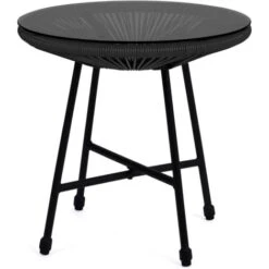 Conjunto De Muebles De Jardín IZMIR Mesa Y 2 Sillones Huevo Cuerda Negro 7 Conjunto De Muebles De Jardín IZMIR Mesa Y 2 Sillones Huevo Cuerda Negro -Mano Mano Ventas 81208440 3