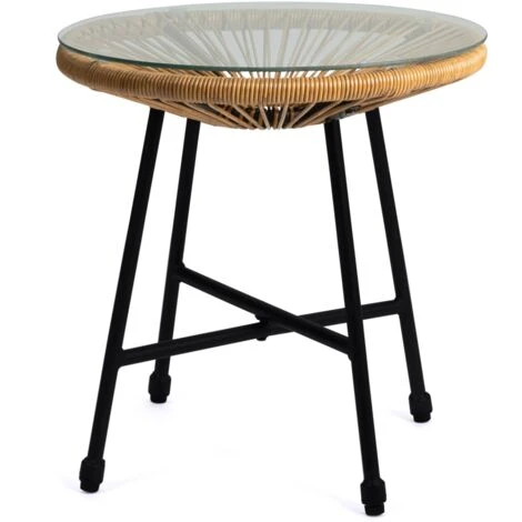 Conjunto De Muebles De Jardín IZMIR - Mesa Y 2 Sillones Con Cuerda Efecto Ratán 3 Conjunto De Muebles De Jardín IZMIR - Mesa Y 2 Sillones Con Cuerda Efecto Ratán - Imagen 3