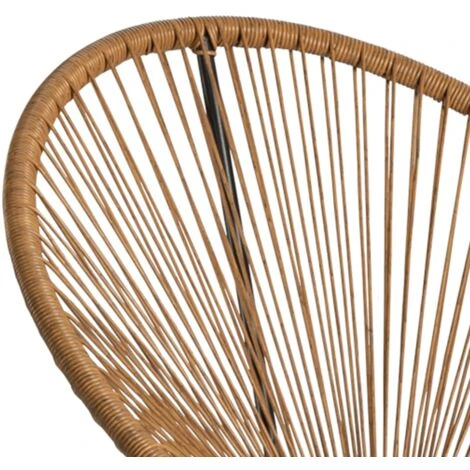 Conjunto De Muebles De Jardín IZMIR - Mesa Y 2 Sillones Con Cuerda Efecto Ratán 4 Conjunto De Muebles De Jardín IZMIR - Mesa Y 2 Sillones Con Cuerda Efecto Ratán - Imagen 4